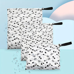 Double Zipper Wet Dry Waterproof Bag Diaper Storage Portable Bag