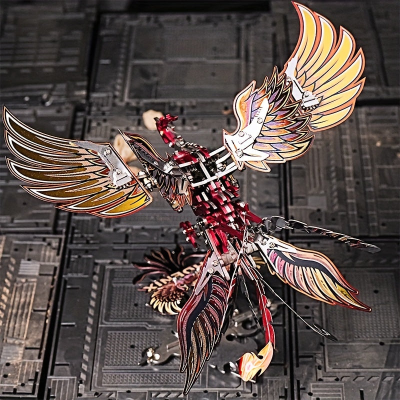Bathing Fire Phoenix 3D Metal Assembly Model Puzzle