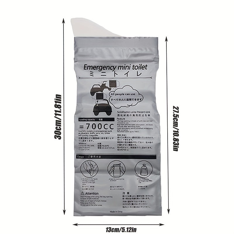 Disposable Emergency Urinal Bag 4Pcs Pack Portable Camping Traffic Jam Pee Bags