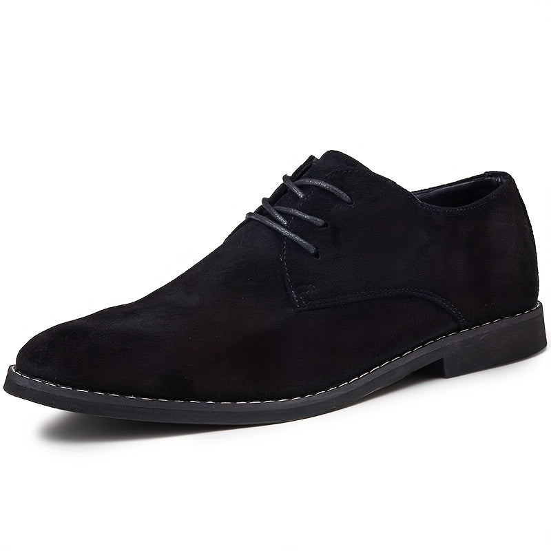 Men's Retro Lace Up Derby Shoes Wear-resistant Non-Slip Casual Shoes