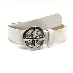 Hollow Out Buckle Belt Vintage PU Leather Jeans Belt Women