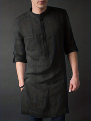 INCERUN Men's Long Robe Kimono Bathrobe Nightgown Sleepwear Lightweight Robes