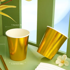 Golden Bronzing Party Disposable Paper Cups