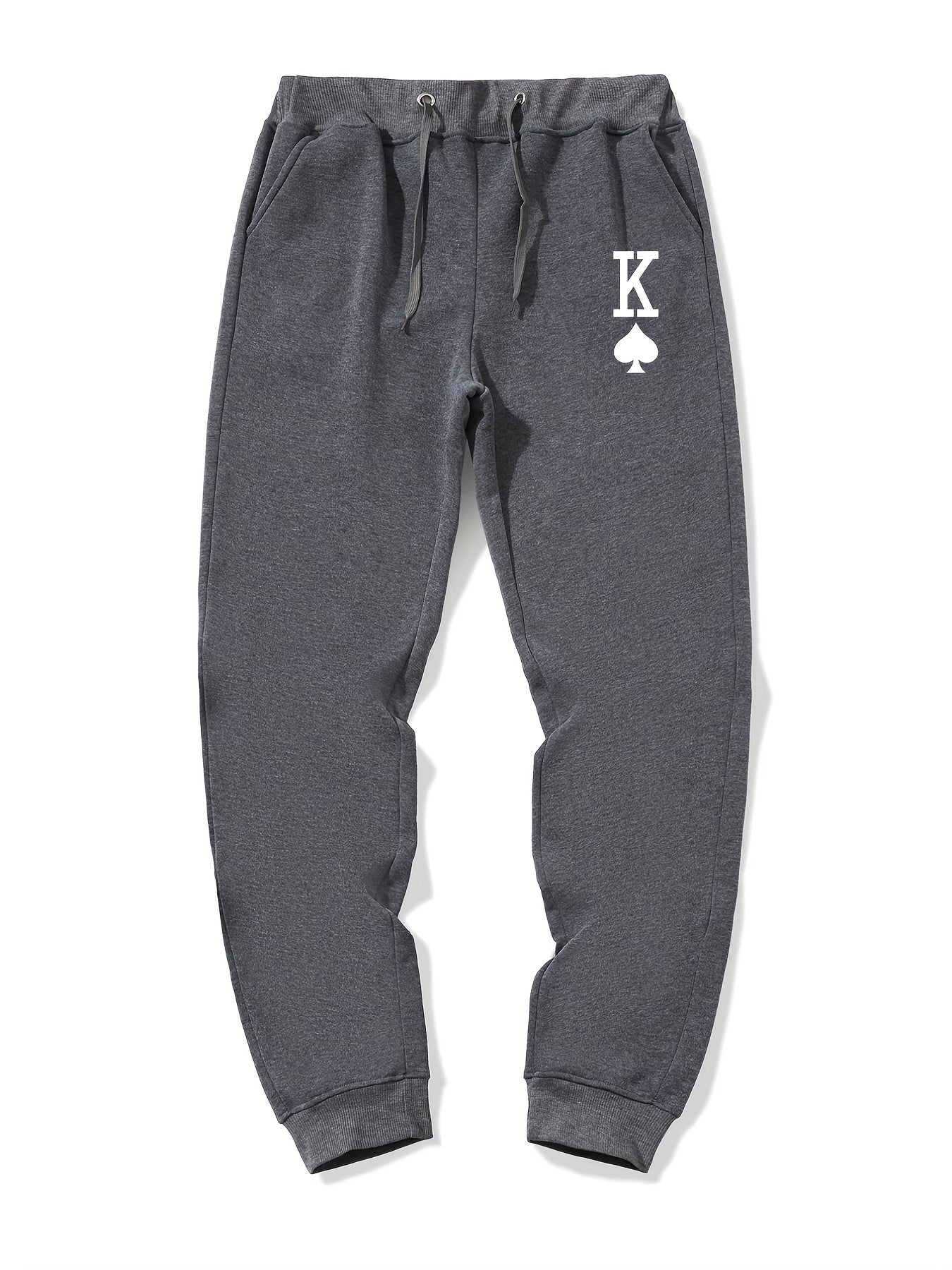 Spades King Joggers: Stretch Graphic Drawstring Sweatpants