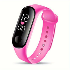 Heart Outdoor Sports Waterproof Watch with LED Screen & Light