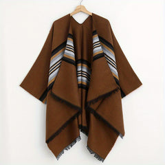 Vintage Striped Cashmere Large Wrap
