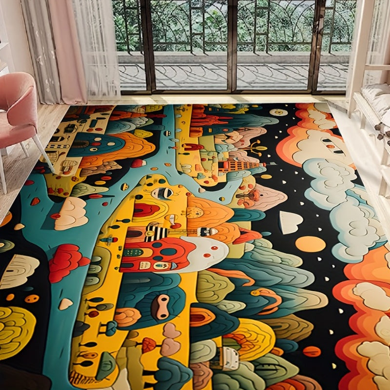 Cartoon Crawling Floor Mat for Kids, Soft and Durable Blanket