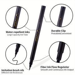 4pcs Hand Lettering Pens Set Waterproof Brush Markers for Calligraphy & Art