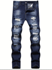 Men's Ripped Jeans Distressed Denim Pants