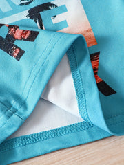 Beach Scenery Tank Top & Shorts Set for Boys
