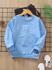 Boys 3D Bear Graphic Sweatshirt Top