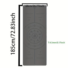 Frosted Rubber Yoga Mat w/ Guide Line for Yoga Pilates Fit