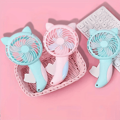 Mini Handheld Cat Ear Cartoon Cooling Fan Toy