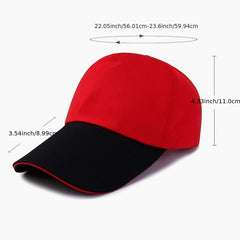 Block Baseball Cap Sunscreen Caps For Women Men Unisex Casual Streetwear Hat