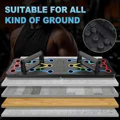 Portable Foldable Push Up Board with Pushup Handles