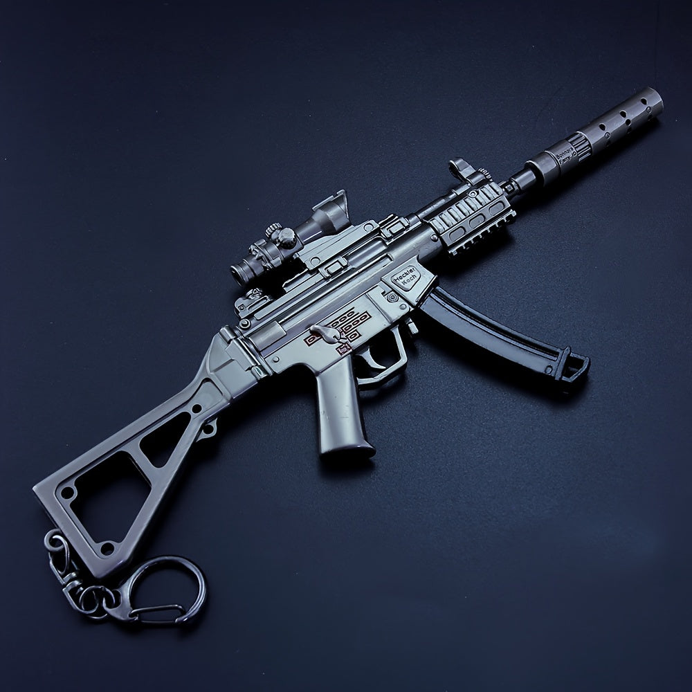 Alloy MP5 Sub Machine Gun Model for Keychains Car Accessories Necklaces