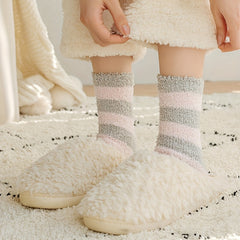 6 Pairs Cat Claw Print Socks Warm & Comfy Fuzzy Women Stockings