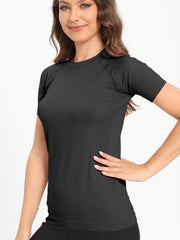 Seamless Yoga Top for Women Moisture Wicking Athletic Shirt