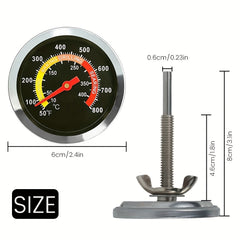 BBQ Charcoal Grill Smoker Temperature Gauge Pit Barbecue Thermometer Fahrenheit