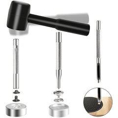 120pcs Leather Snap Fasteners Kit Metal Button Snaps Press Studs Set