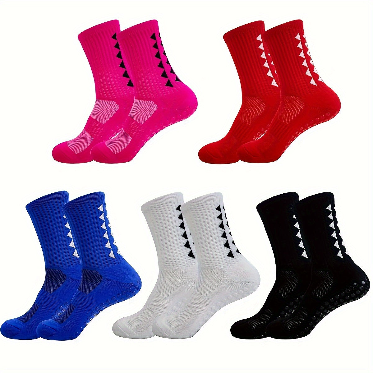 Men's Mid Crew Sport Socks Non Slip Shock Absorption