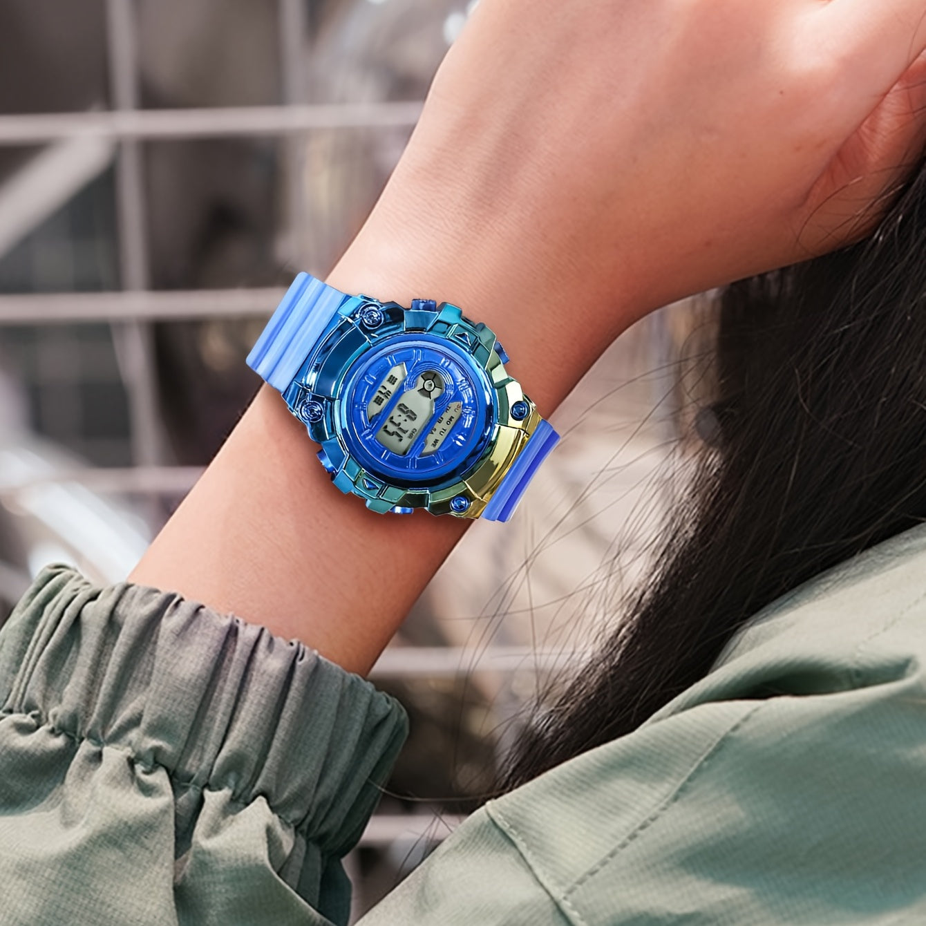 Transparent Strap Bright Gradient Student Watch
