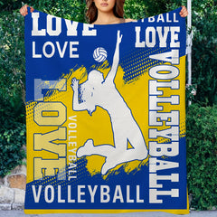 Volleyball Sports Throw Blanket Flannel Warm Blanket for Couch