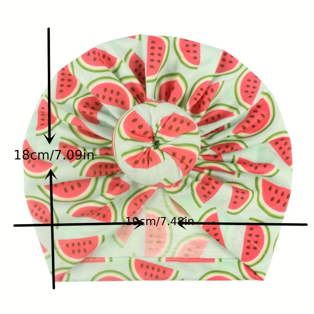 Watermelon Printed Donut Baby Turban 0-3 Years