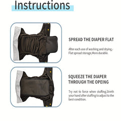 2 Pcs 5 Layer Charcoal Bamboo Insert Washable Cloth Diaper Insert