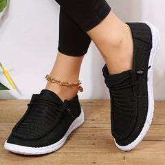 Women's Lace Up Boat Shoes Lightweight Canvas Shoes
