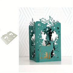 Christmas Series Metal Cutting Die - Christmas Tree Lanterns And Deer Molds