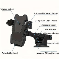360° Rotating Telescopic Arm Car Phone Stand