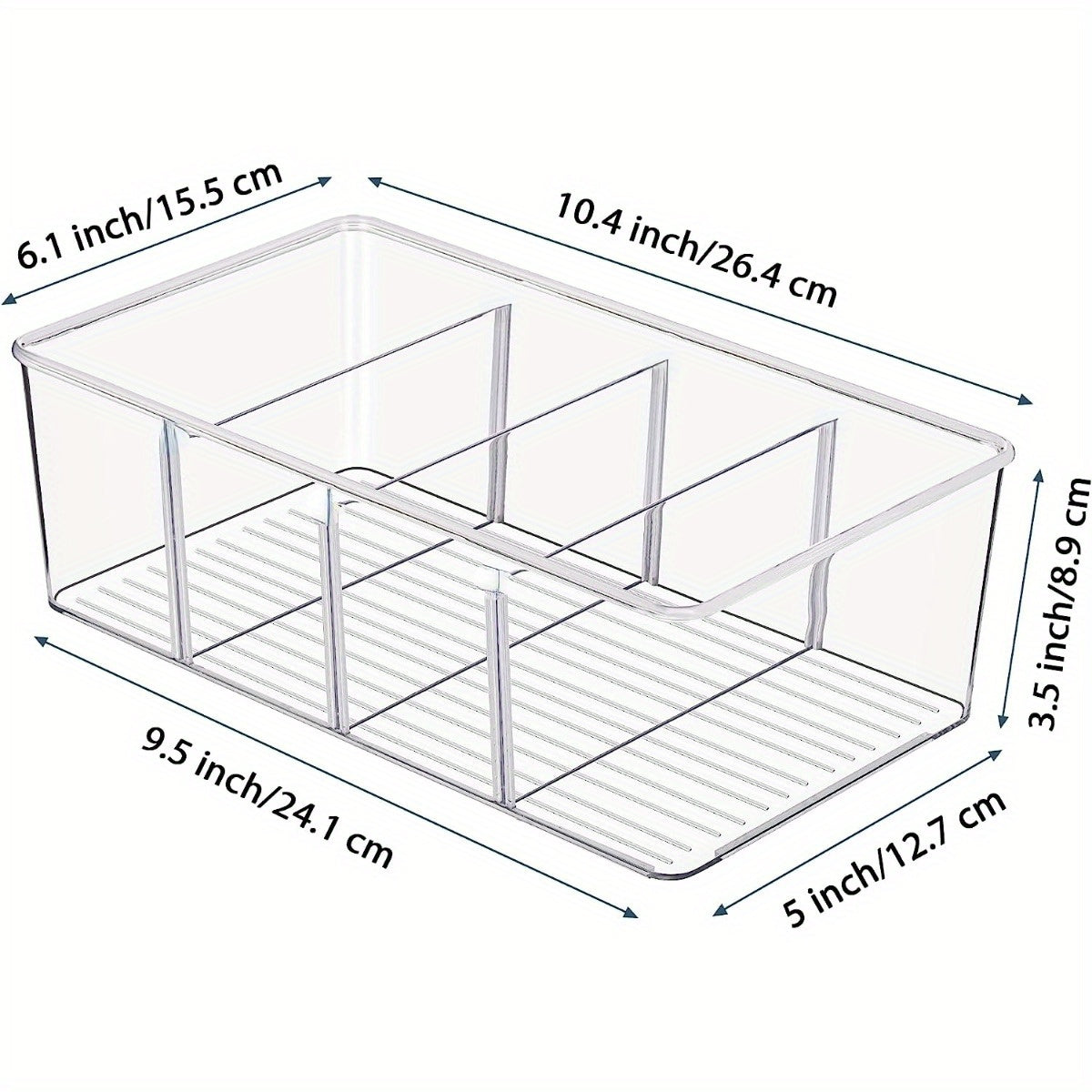 Clear Plastic Food Storage Bin for Pantry Fridge Cabinet