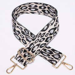 Leopard Crossbody HandBag Strap Nylon Wide Adjustable Long Snap Hook Clip Women