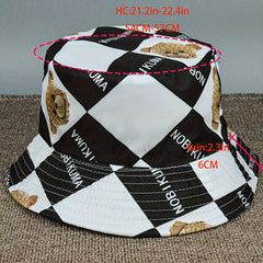 Puppy Print Bucket Hat Sunshade Sunscreen Reversible Wear