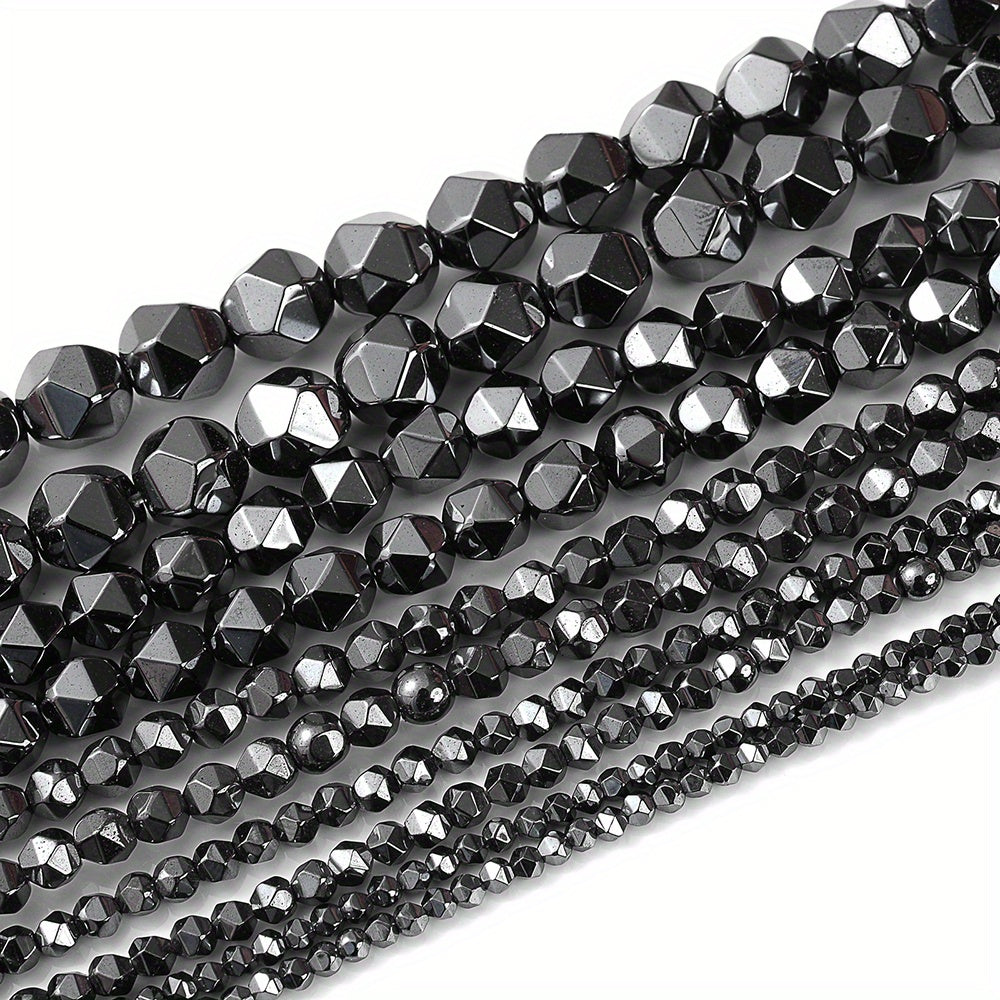 Hematite Crystal Faceted Beads 2 3 4 6 8mm Jewelry Making Findings DIY Bracelet