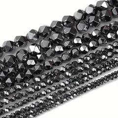 Hematite Crystal Faceted Beads 2 3 4 6 8mm Jewelry Making Findings DIY Bracelet