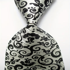 Polyester Cashew Flower Pattern Tie Men's Necktie Set Tie Red Jacquard Woven