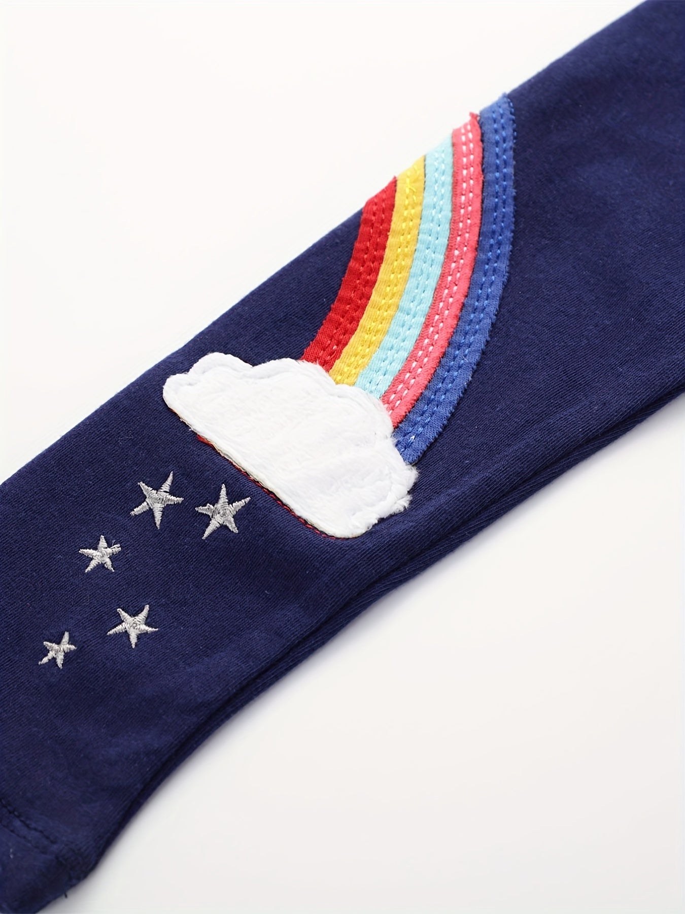 2pcs Easter Bunny & Rainbow Leggings Set