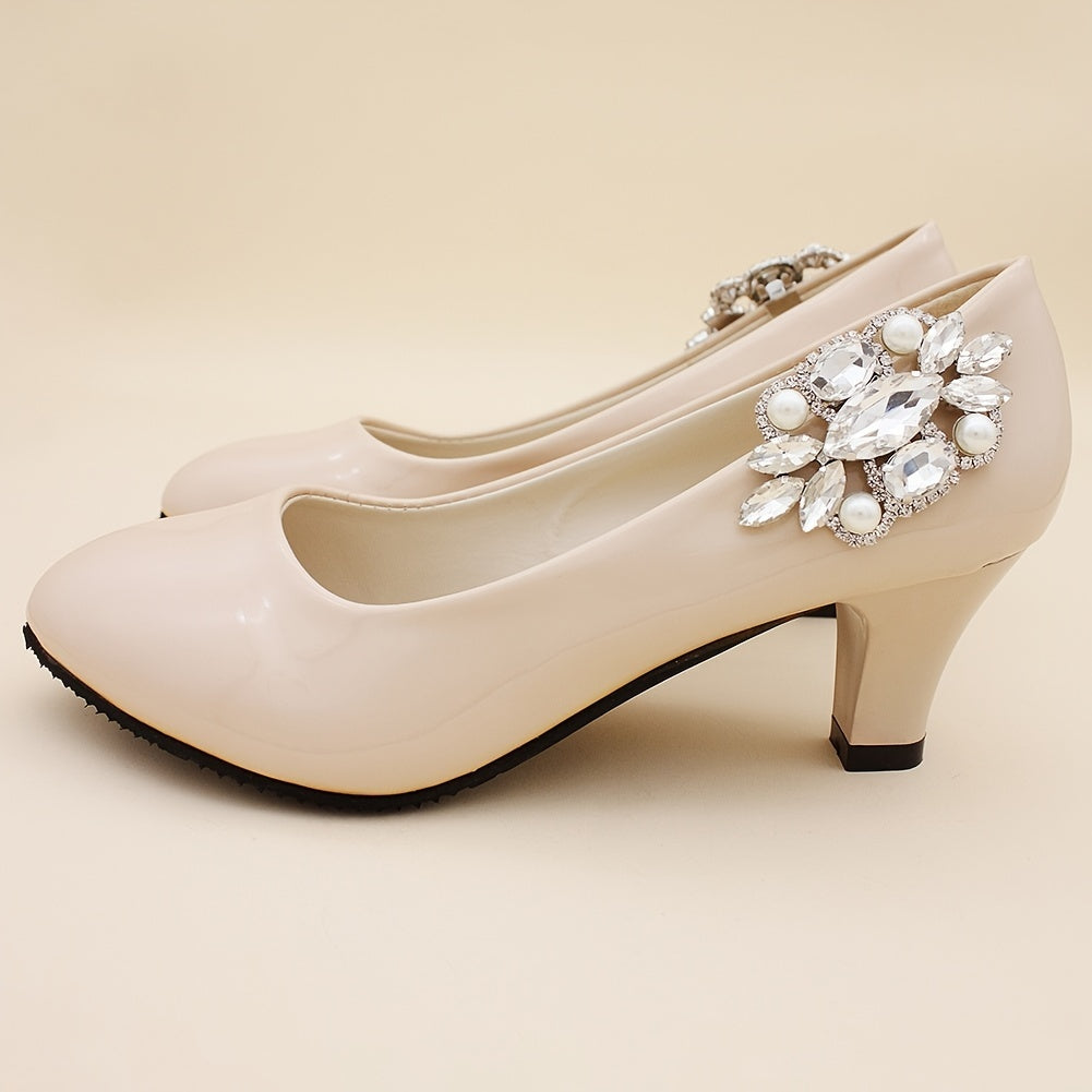 Rhinestone Pearl Shoe Clips DIY Floral Buckle for Wedding Party