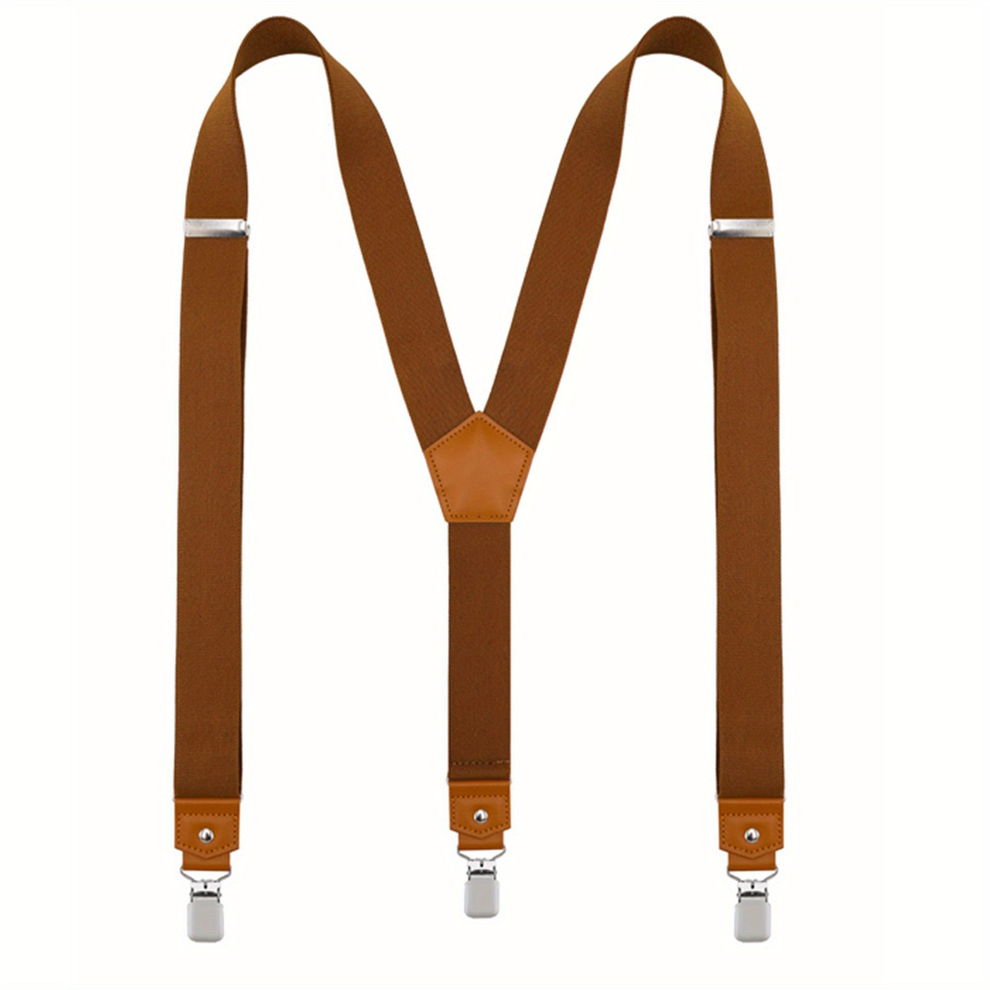 Men's Y Back Adjustable Suspenders with Strong Clips