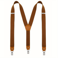 Men's Y Back Adjustable Suspenders with Strong Clips