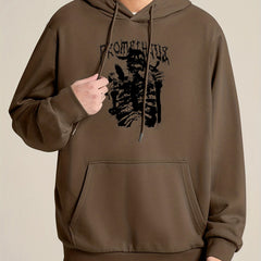 Letters And Abstract Print Hoodie Hoodies For Men Men s Casual Pullover