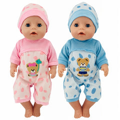 18 inch Animal Shafu Doll Clothes Velvet Hat Bear Onesie Suit for Christmas