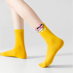 Novelty Pattern Mid Tube Socks Women's Stockings