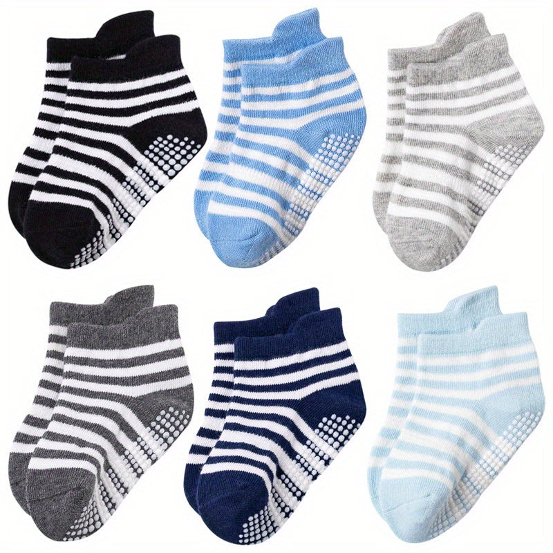 12pairs Kids Anti-slip Breathable Short Socks for Boys