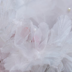Sweet Lace Bridal Veil with Beaded Embroidery