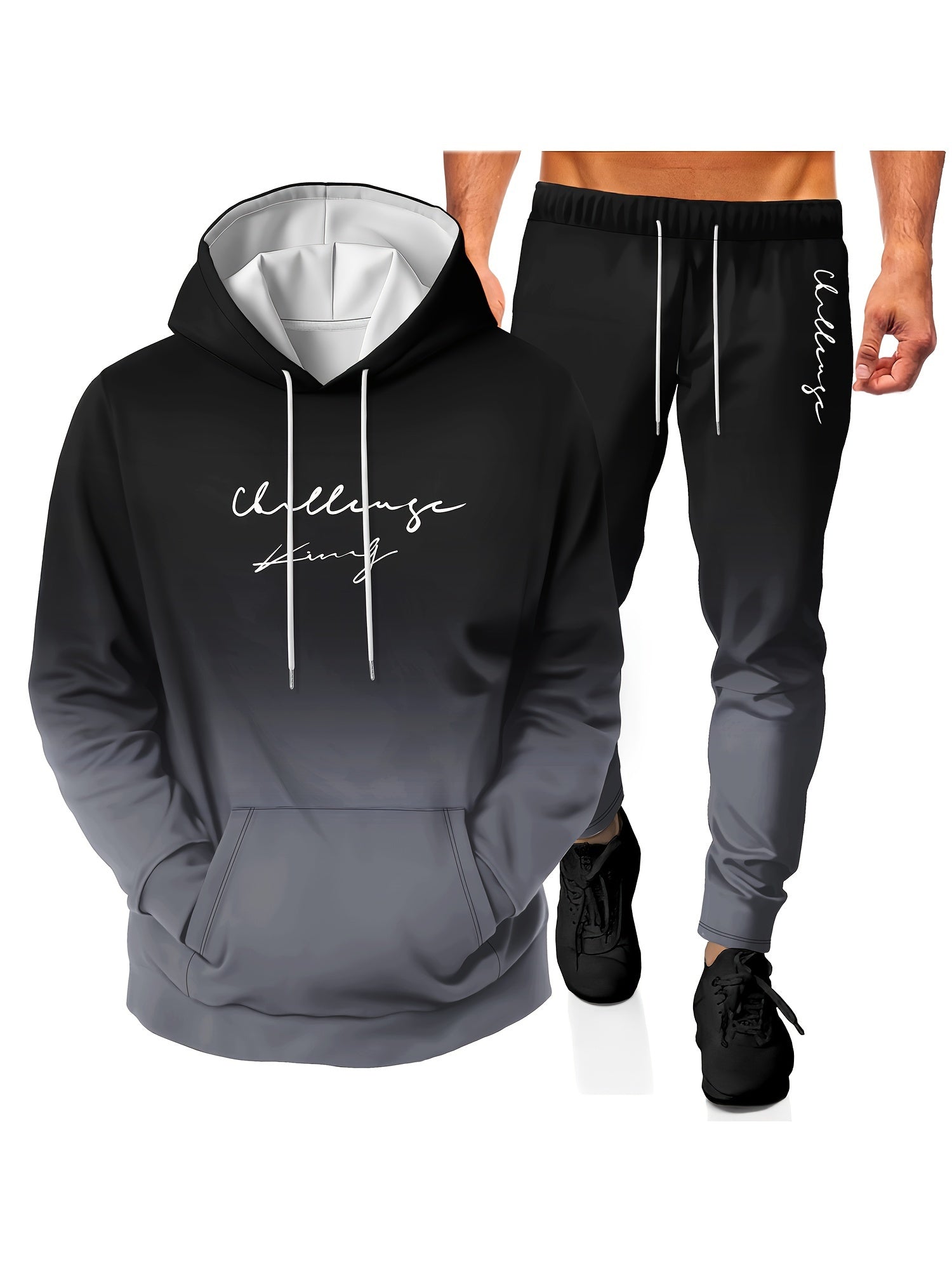Men's 3D Print Hoodie Joggers Set