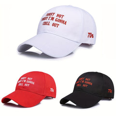 Letter Embroidery Cotton Baseball Cap Unisex Dad Hats Adjustable Casual Sun Hats
