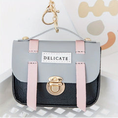 Kids Coin Purse Mini Wallet Cover Lock Small Bag Key Chain Pendant